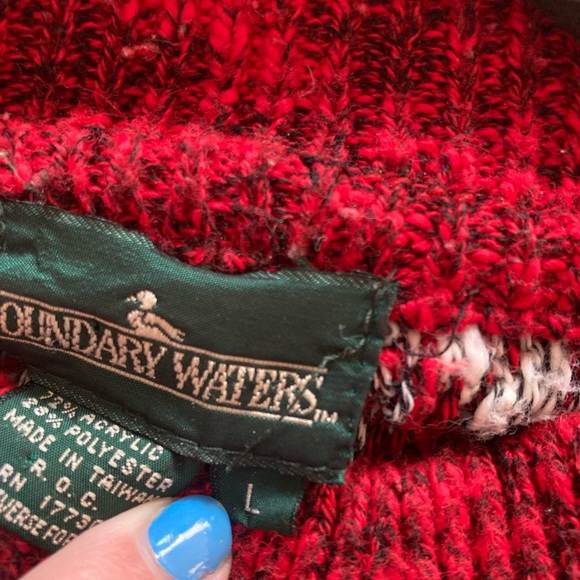 Vintage red pattern sweater - Picture 5 of 5